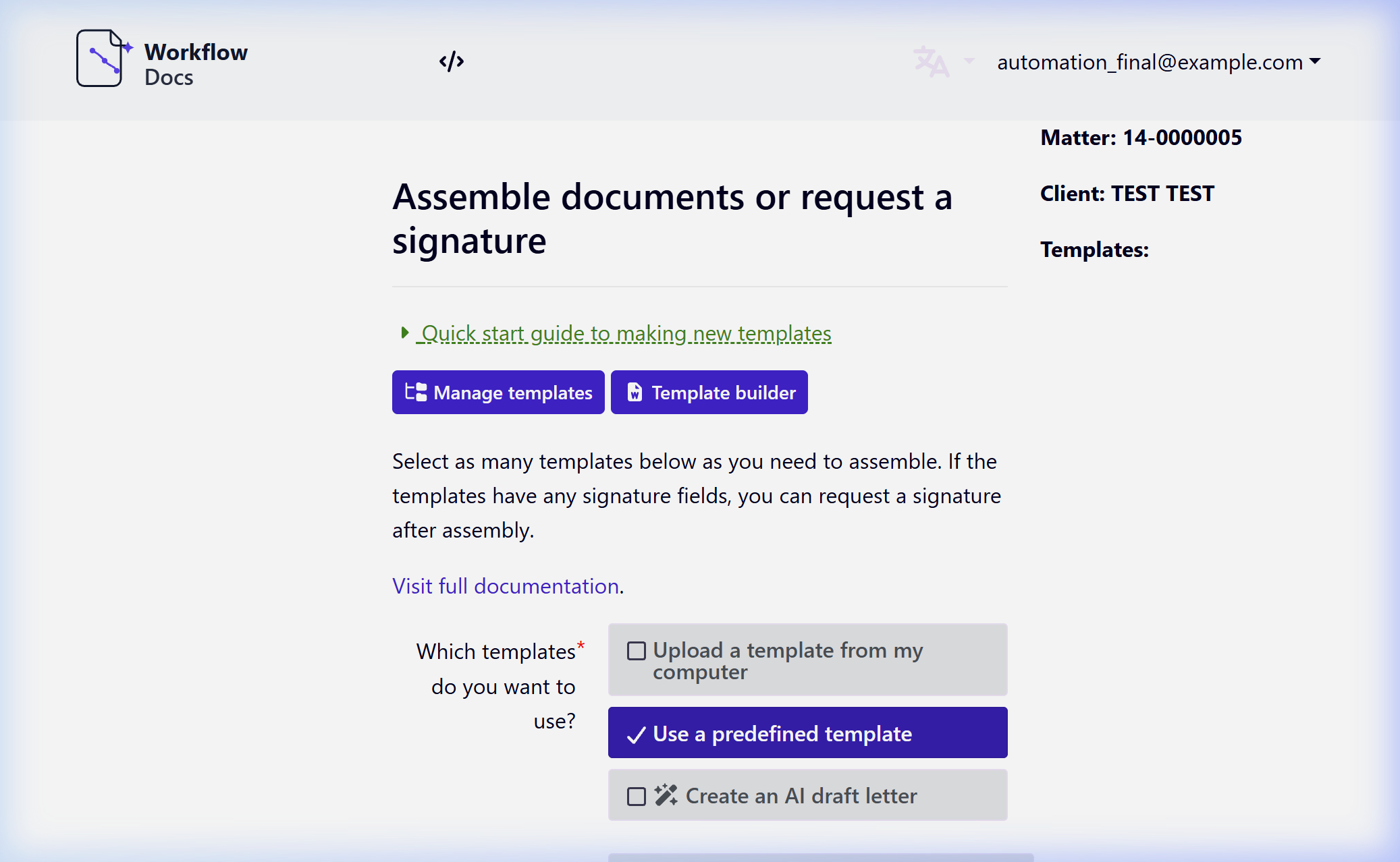 Assemble Step 2 Predefined Selected