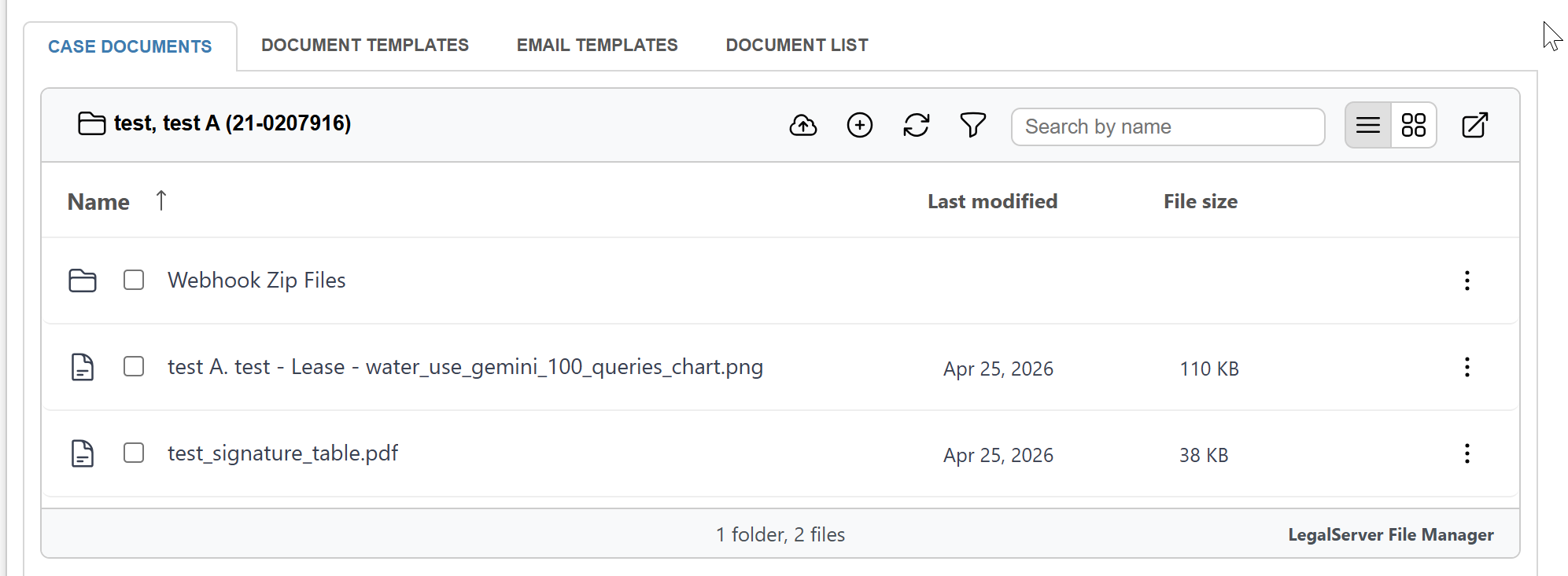 Documents in LegalServer
